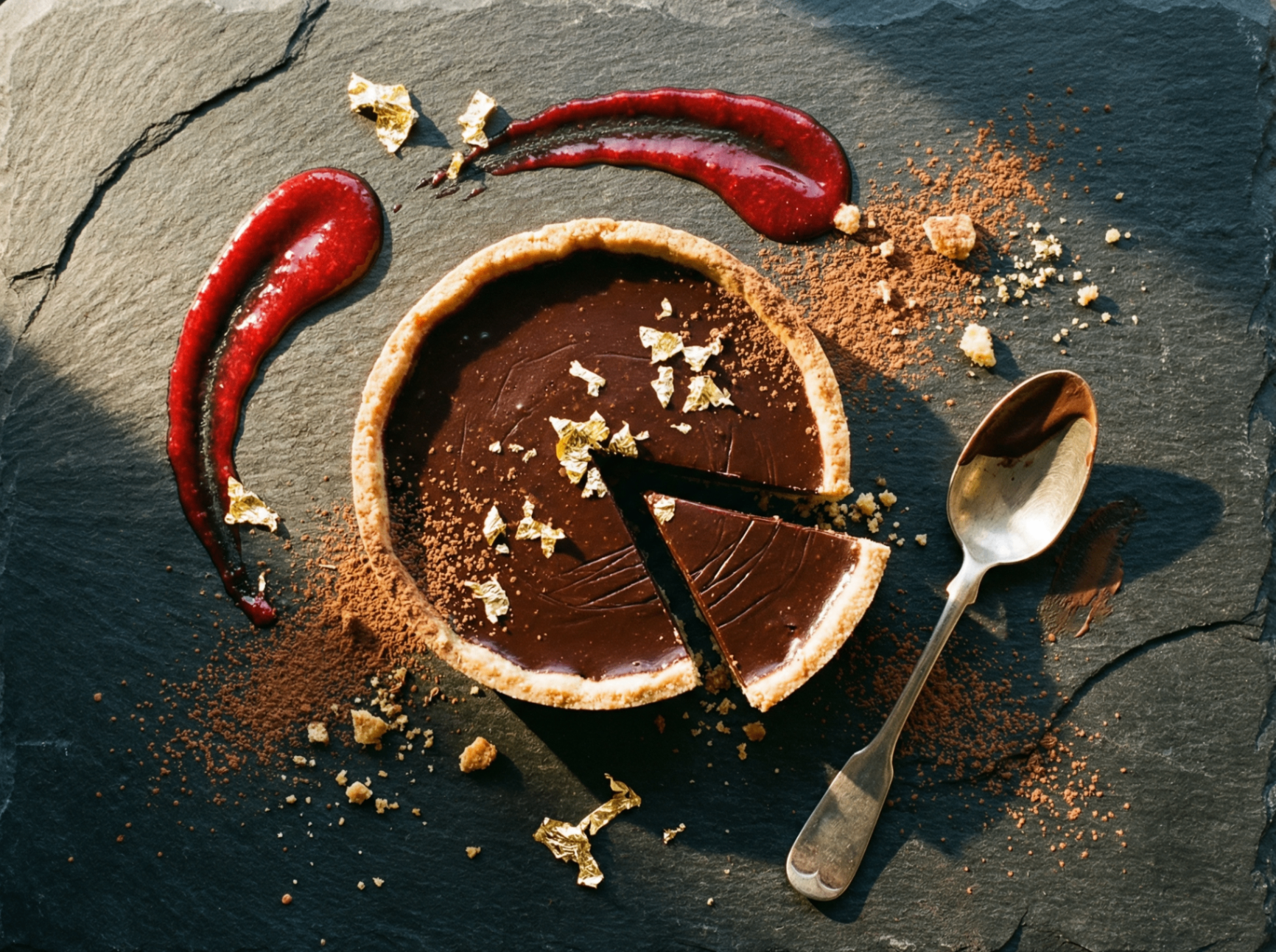 Chocolate raspberry tart