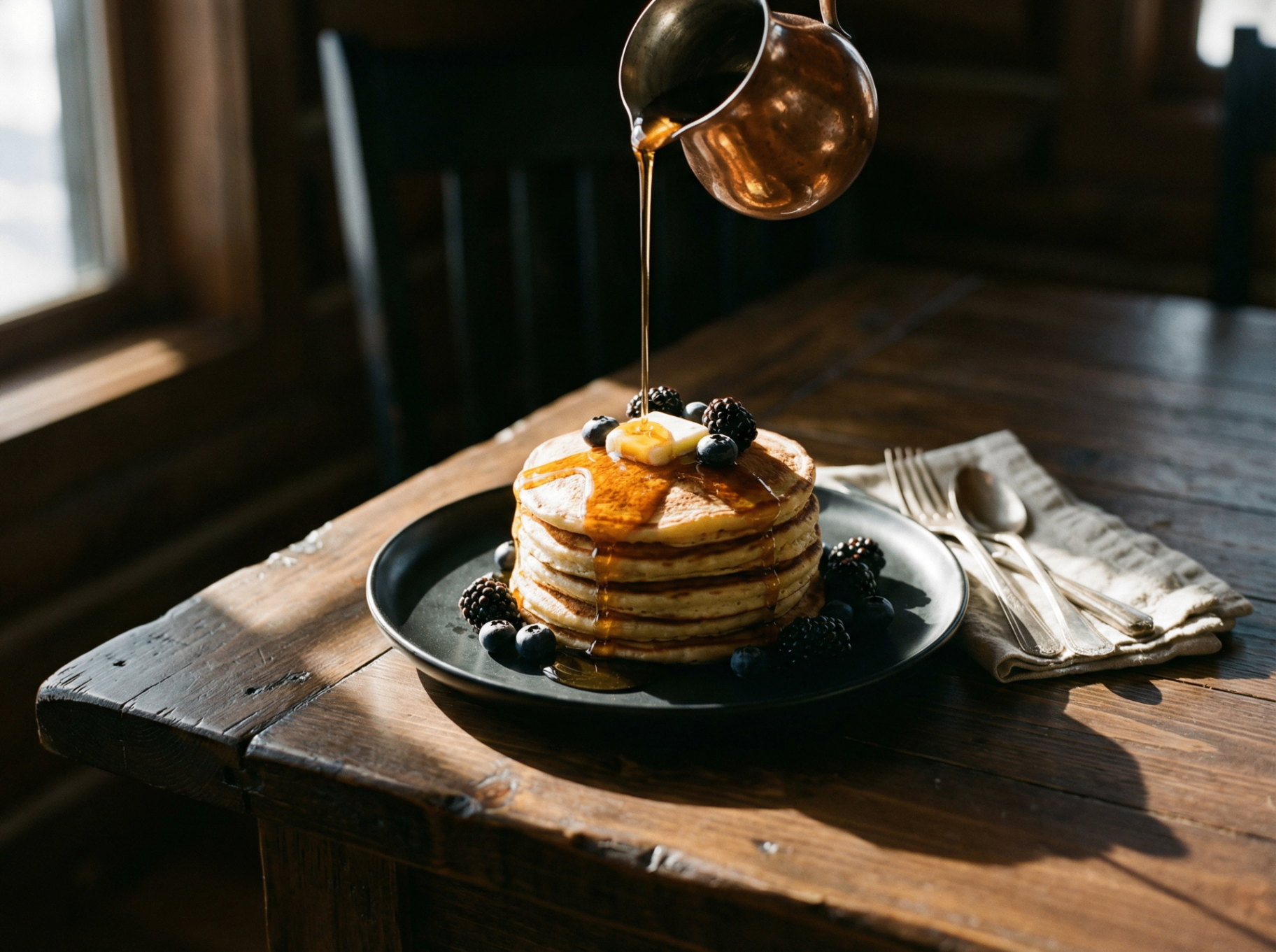 Maple butter pancakes
